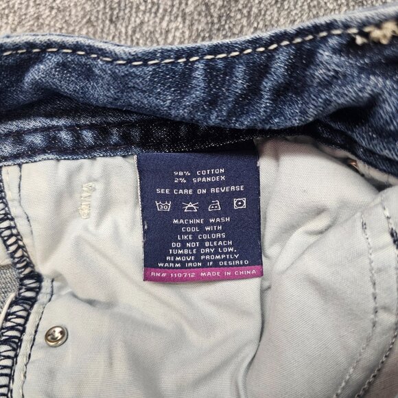 Vigoss The New York Capri Denim Jeans Womens 5/6 bling contrast stitching - Picture 5 of 12